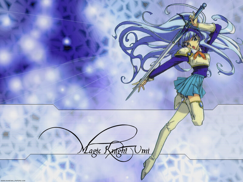 Anime Girl with Sword — Blue, Dynamic, Skirt