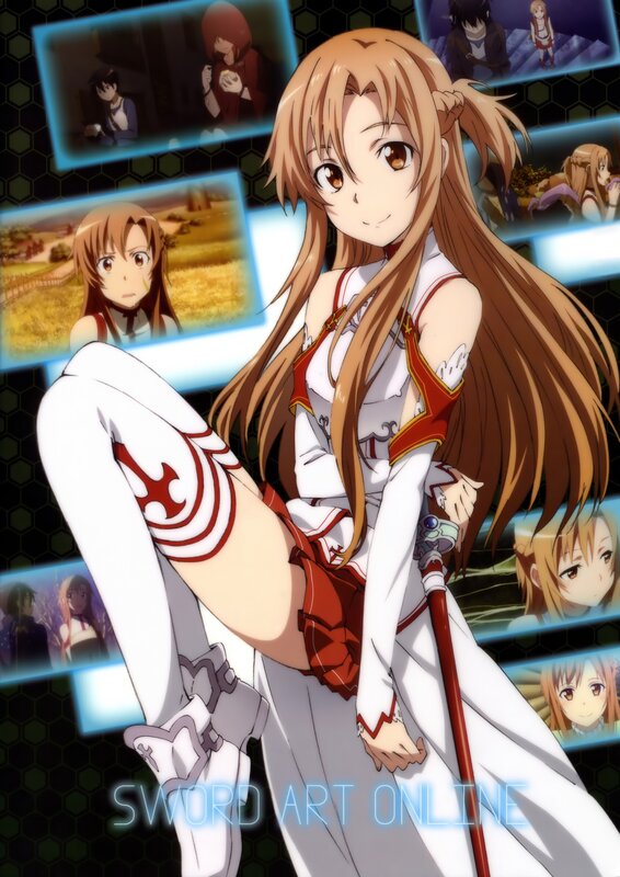 Anime Girl with Sword — Brown, Confident