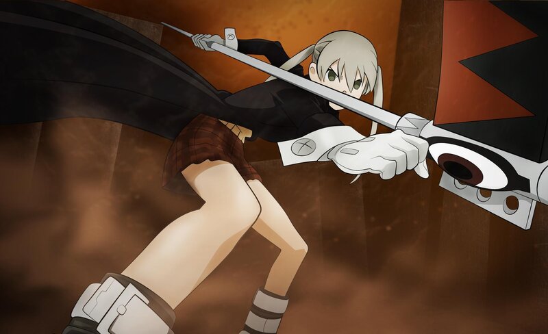 Anime Girl with Sword — Brown, Dramatic, Cape