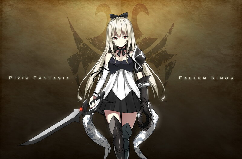 Anime Girl with Sword — Brown, Dramatic, Digital Art, Cat Ears