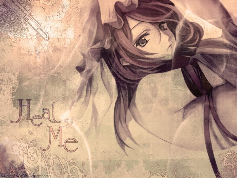 Anime Girl with Sword — Brown, Dramatic, Digital Art, Text