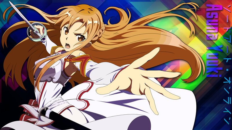 Anime Girl with Sword — Brown, Dynamic, Long Hair, White Outfit