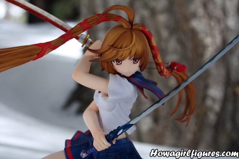 anime girl with sword figure