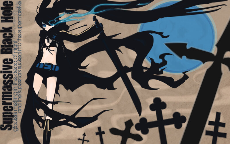 anime girl with sword in graveyard