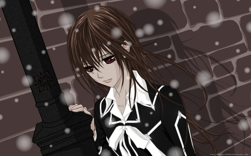 anime girl with sword in snow