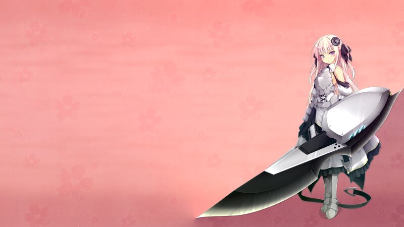 Anime Girl with Sword — Pink, Calm, Spring, Armor
