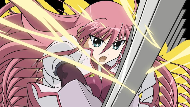 Anime Girl with Sword — Pink, Dramatic, Hair