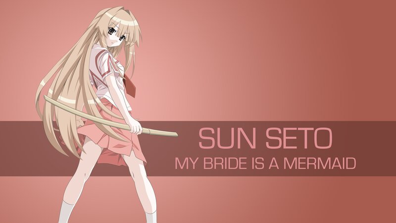 Anime Girl with Sword — Pink, Dramatic, School Uniform