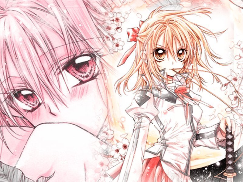 Anime Girl with Sword — Pink, Dramatic, Spring, Manga