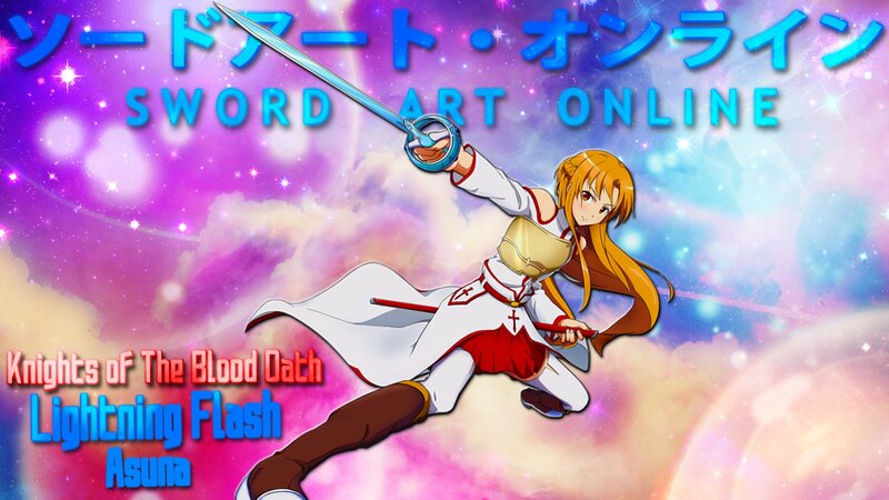 Anime Girl with Sword — Purple, Dramatic, Clouds