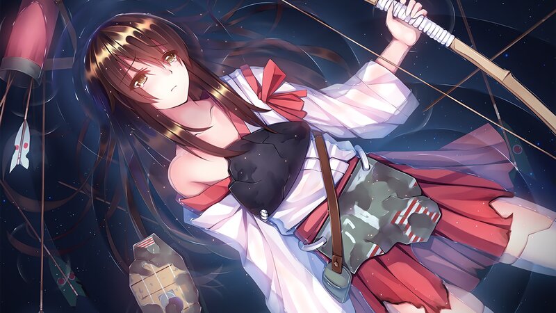 Anime Girl with Sword — Purple, Dramatic, Night, Digital Art, Knight Armor