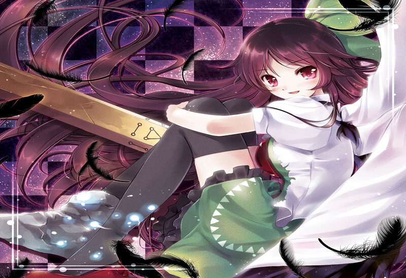 Anime Girl with Sword — Purple, Dramatic, Night, Manga