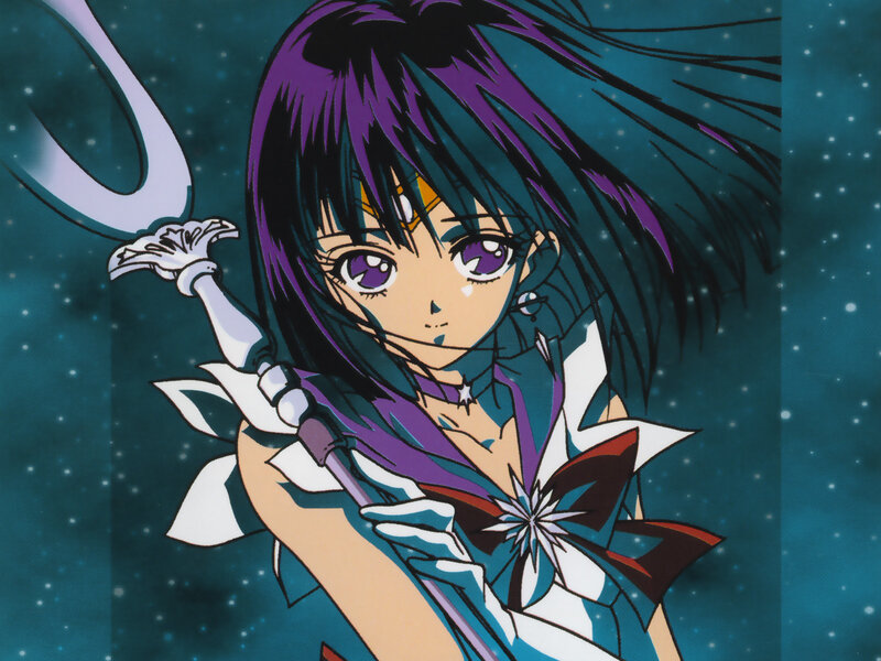 Anime Girl with Sword — Purple, Dramatic, Night, Star