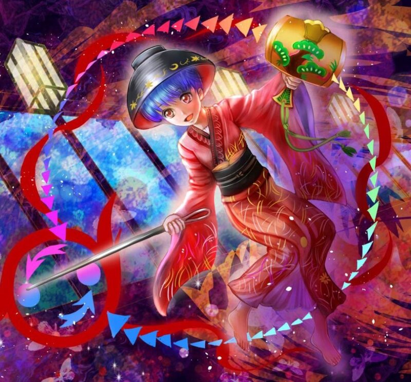 Anime Girl with Sword — Purple, Dynamic, Hat