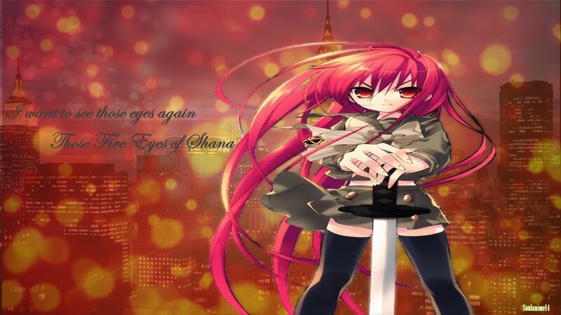 Anime Girl with Sword — Red, Dramatic, Night, Cityscape