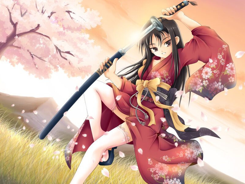 Anime Girl with Sword — Spring