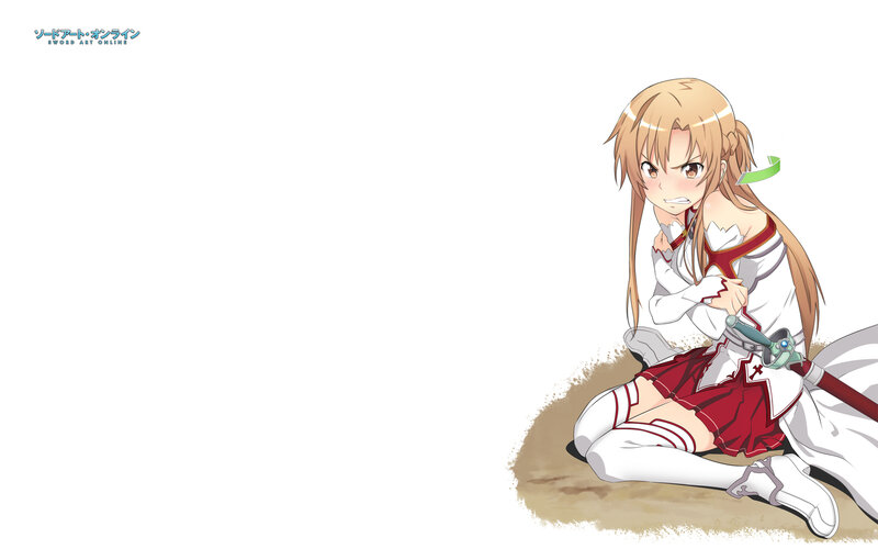 Anime Girl with Sword — White, Determined, Skirt