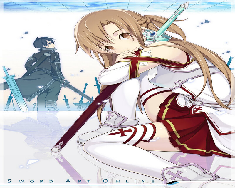 Anime Girl with Sword — White, Dramatic, Anime Character