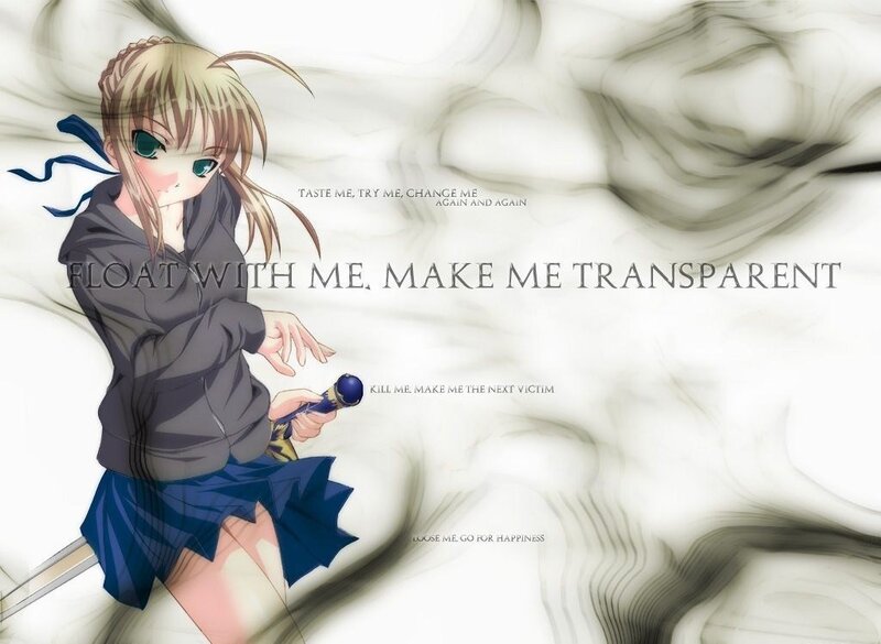 Anime Girl with Sword — White, Dramatic, Text, Skirt