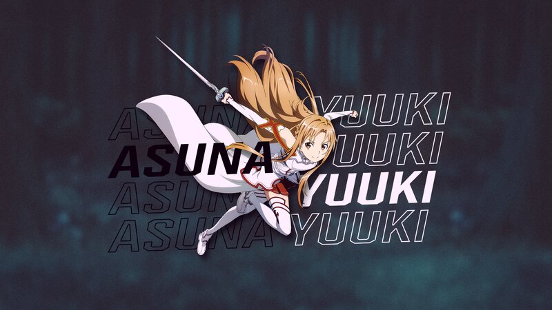 Anime Girl with Sword — White, Dramatic, Text
