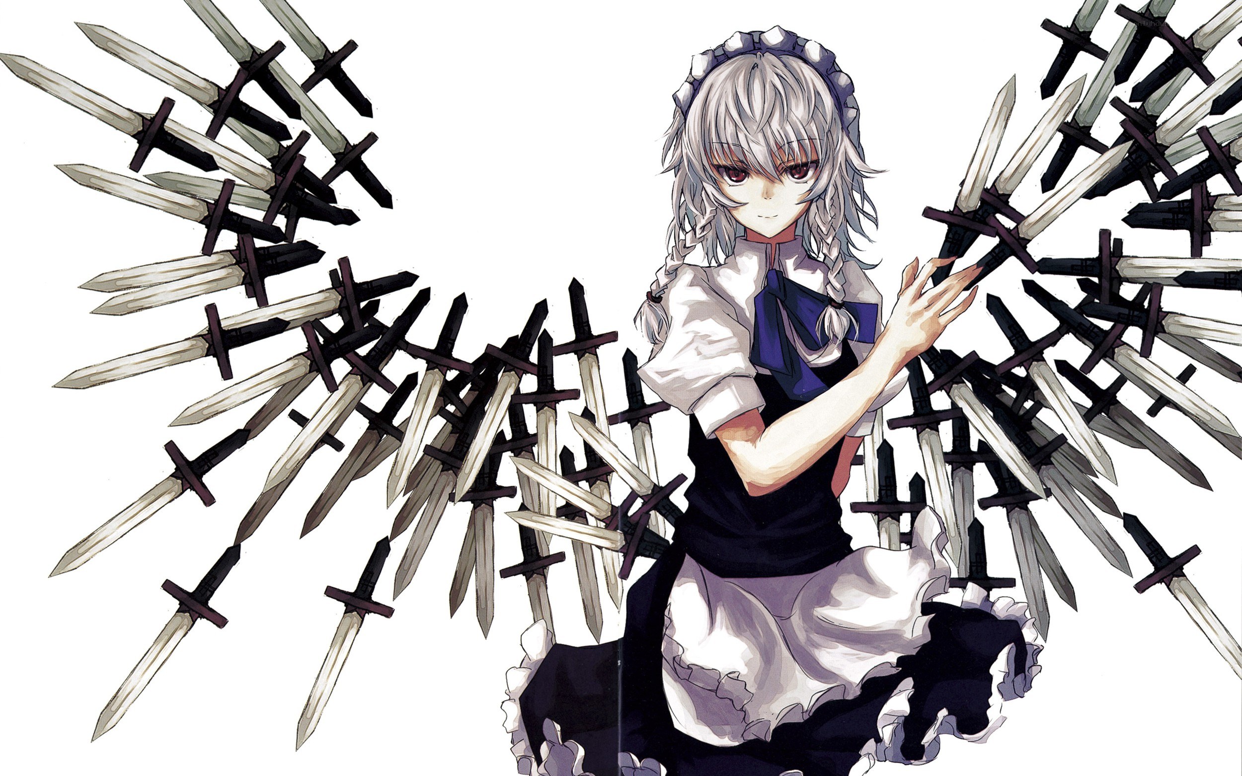 anime girl with sword wings