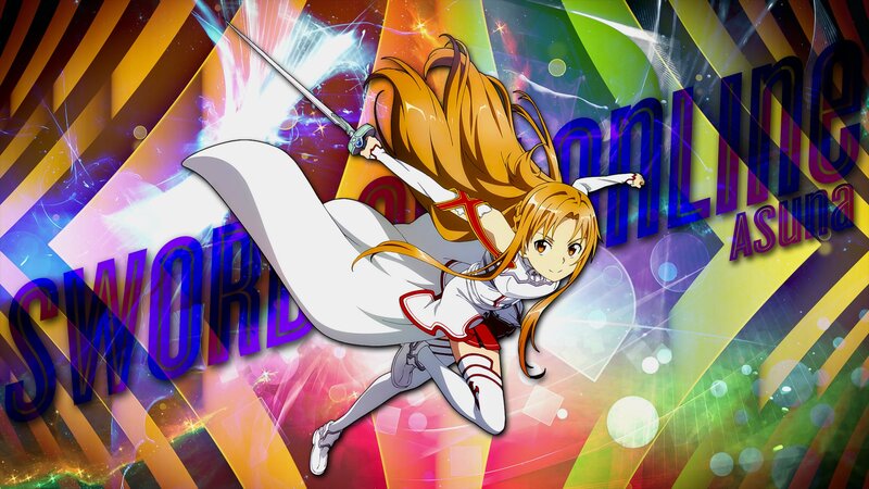 Anime Girl with Sword — Yellow, Dynamic, Energetic