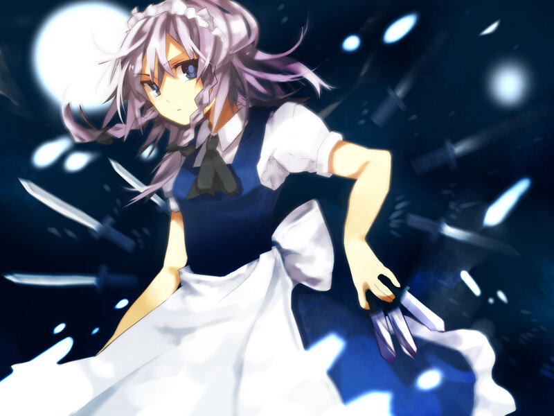 anime girl with swords