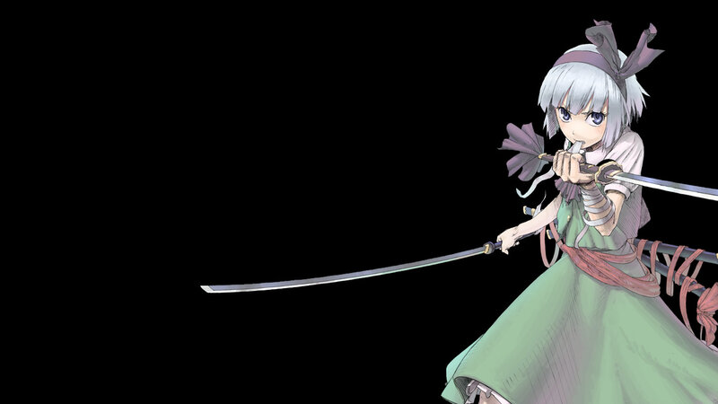 anime girl with swords