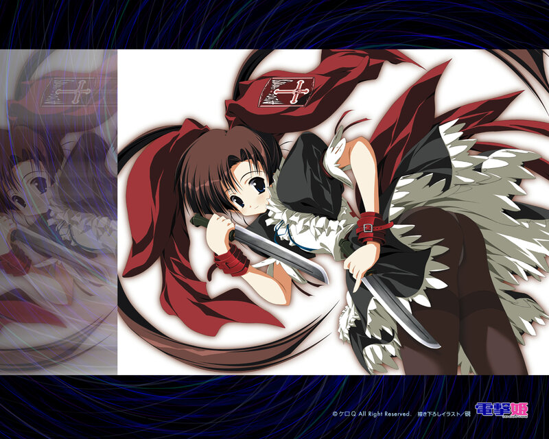Anime girl with swords