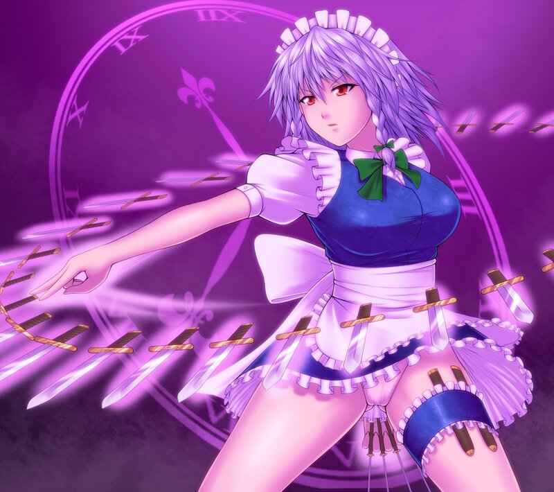 anime girl with swords