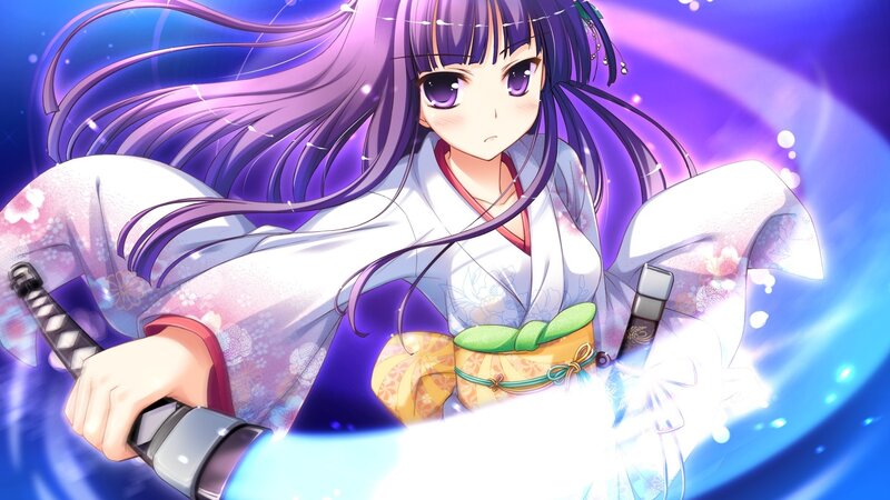 anime girl with swords