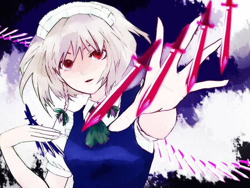 anime girl with swords