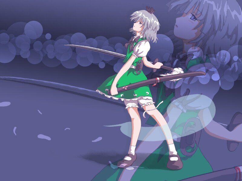 Anime girl with swords