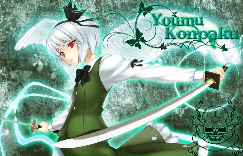 Anime girl with swords