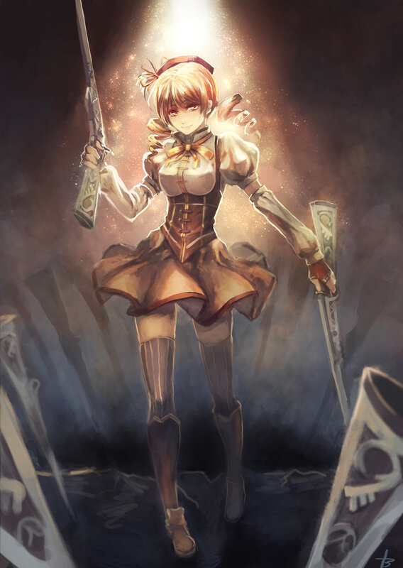 Anime girl with swords