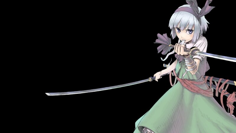 anime girl with swords