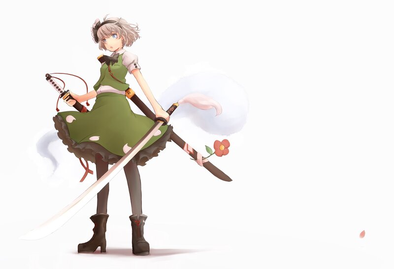 anime girl with swords