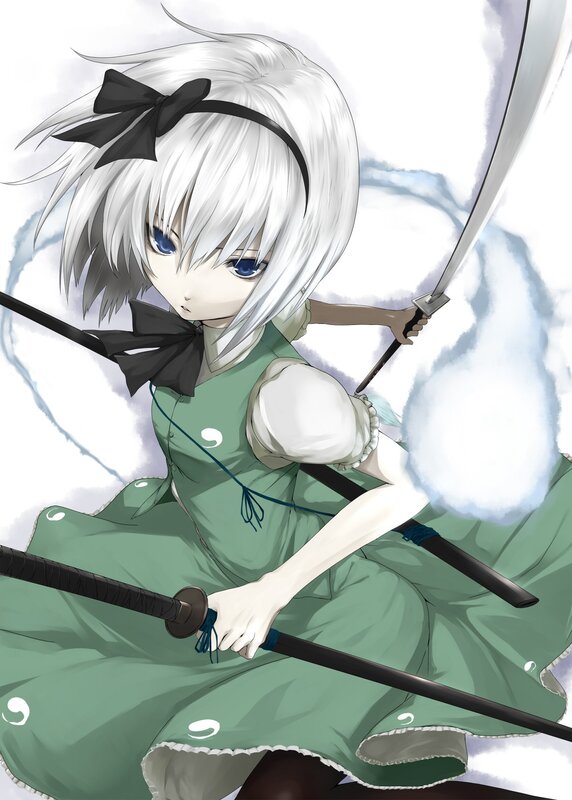 Anime girl with swords