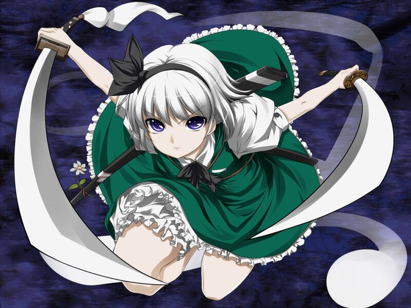 anime girl with swords