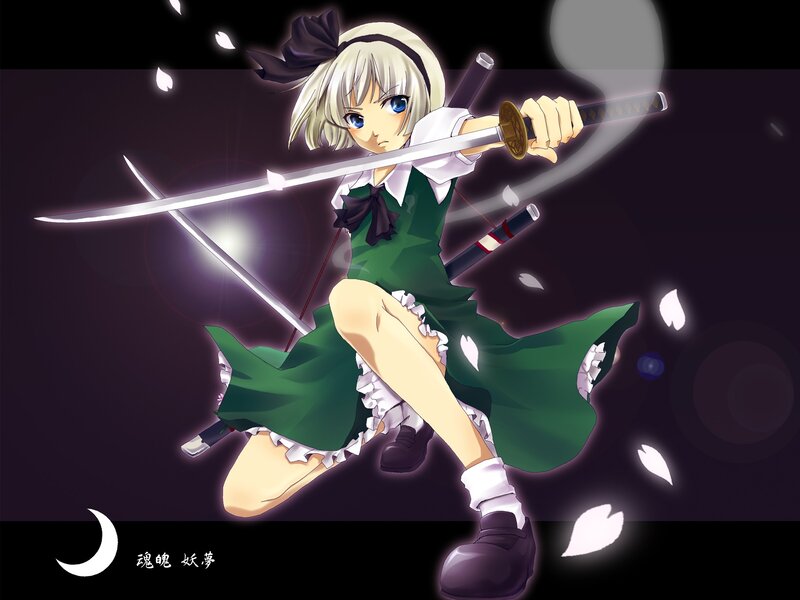 Anime girl with swords