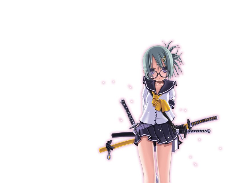 anime girl with swords