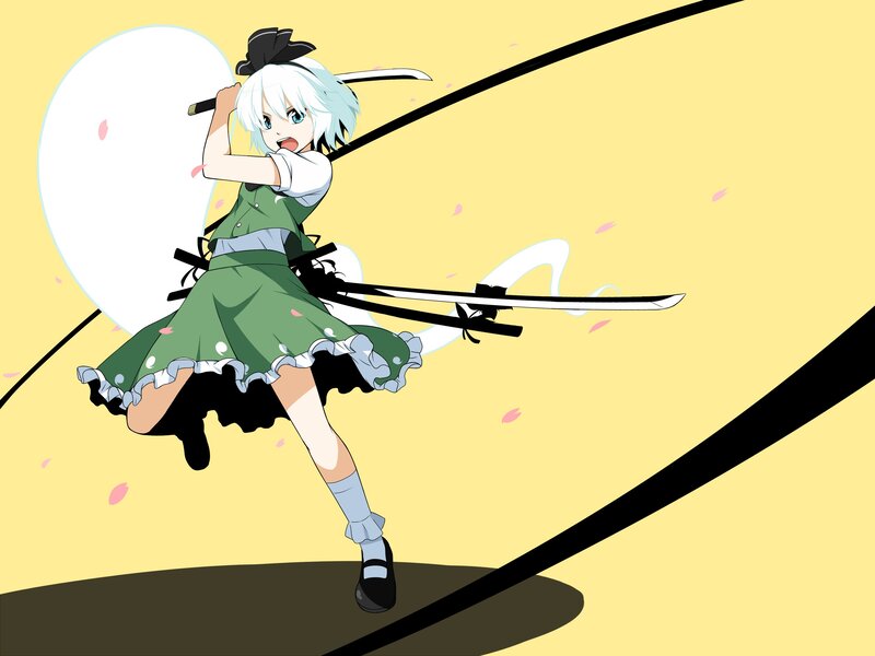 anime girl with swords