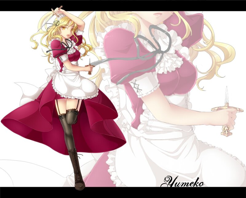 anime girl with swords