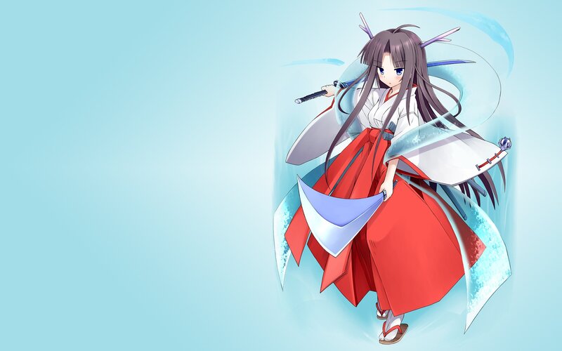 anime girl with swords