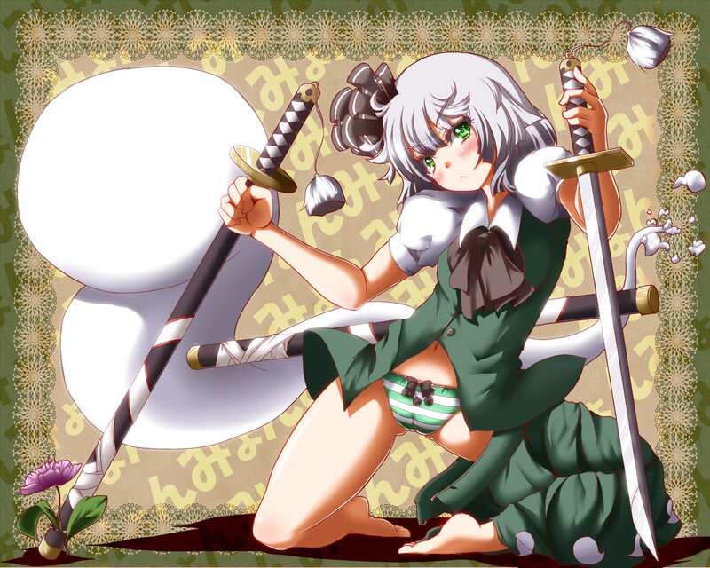 Anime girl with swords