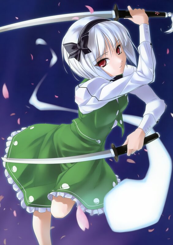 Anime girl with swords