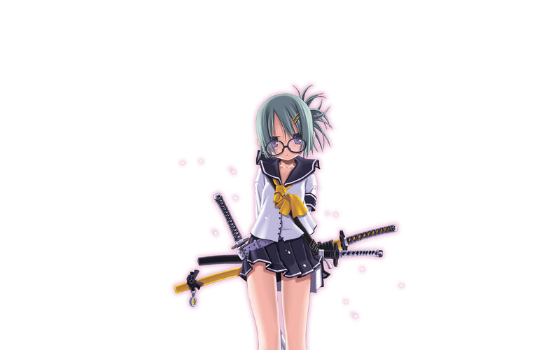 anime girl with swords