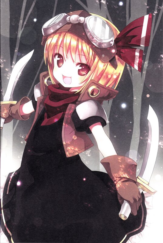 anime girl with swords