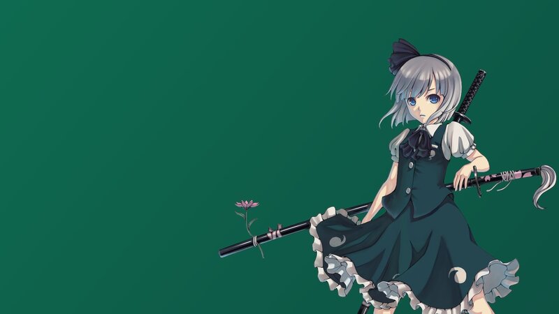 anime girl with swords