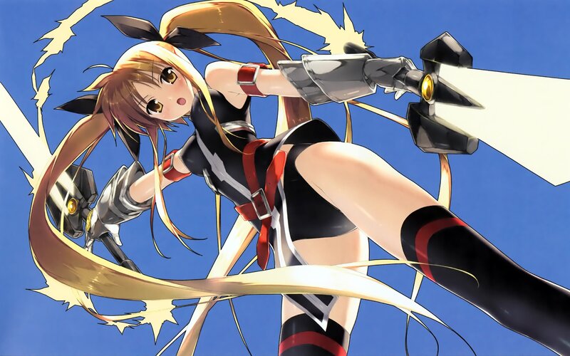 anime girl with swords
